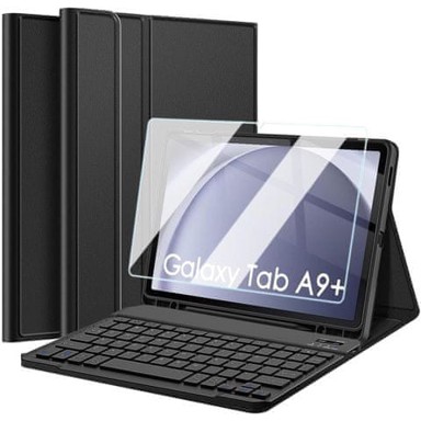 ALOGY Futrola s Bluetooth tipkovnicom za Samsung Galaxy Tab A9+ 11" 2023, crna + staklo
